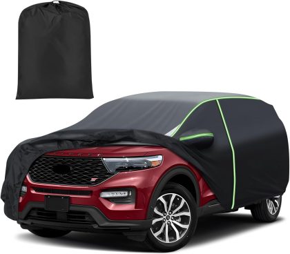 Blshwez 5-Layer Waterproof Car Cover for Lexus RX350, 2008-2023, UV Protection, Custom Fit with Driver Door Zipper