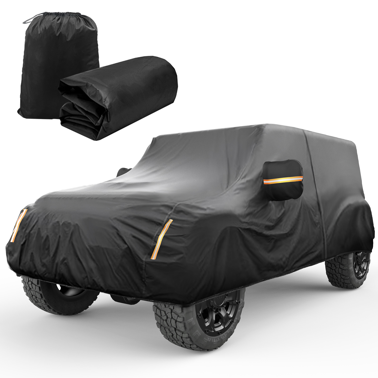 Blshwez Car Cover Custom Fit for Ford Mustang 1994-2024, 420D Oxford Full Outdoor Automtive Heavy Duty Covers with Waterproof All Weather , Full Exterior Cover Rain Sun Protection with Reflective Stripes - 图片 2